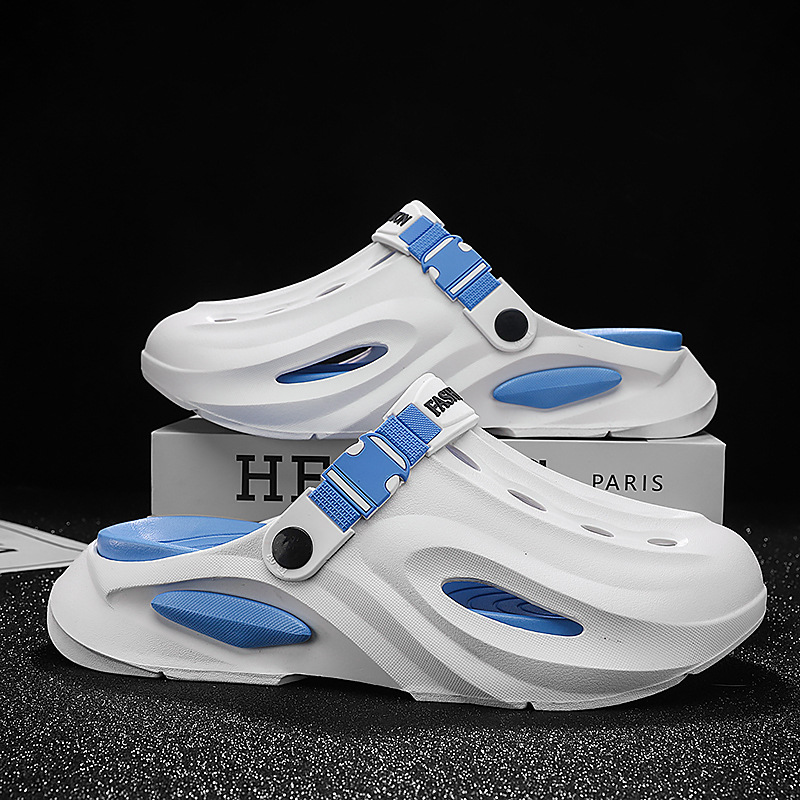 2025 verano nuevo estilo eva deportes al aire libre hombres y mujeres ocio suela gruesa hueco Baotou aumento par zapatos con agujeros