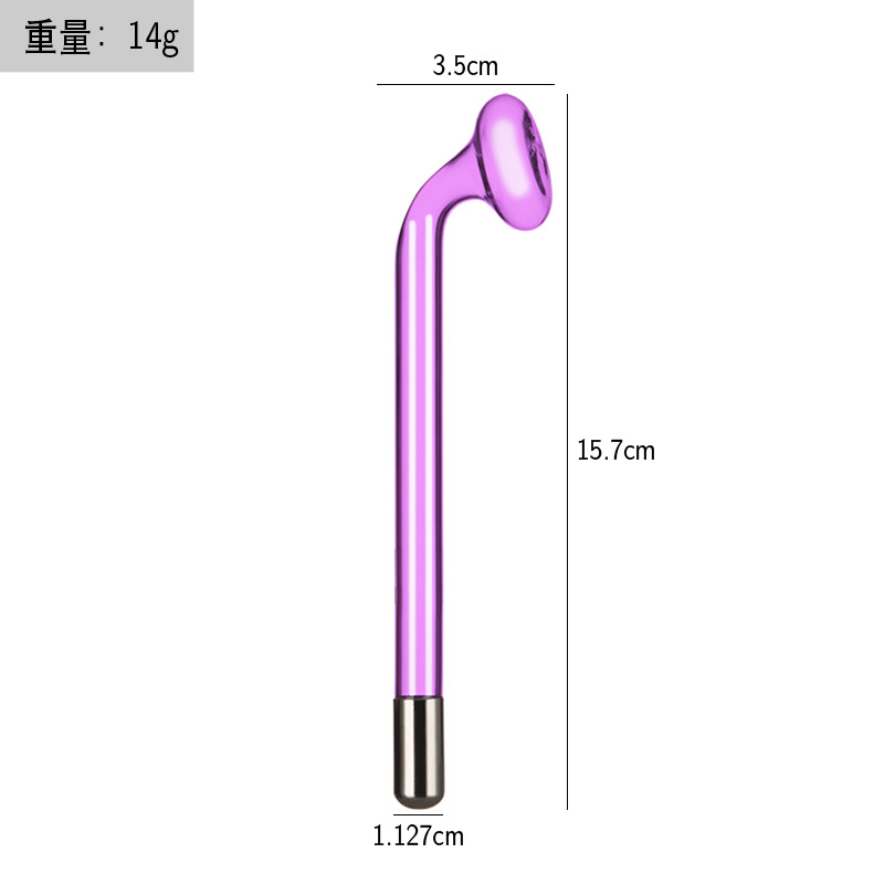 Instrumento de electroterapia de alta frecuencia tubo de vidrio Accesorios instrumento de belleza luz roja luz púrpura electroterapia varilla electroterapia peine