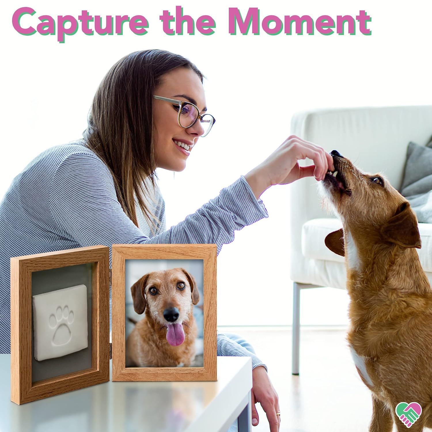 Pata de perro mascota impresión manos y pies inkpad recuerdo gato madera maciza marco fotos traje DIY