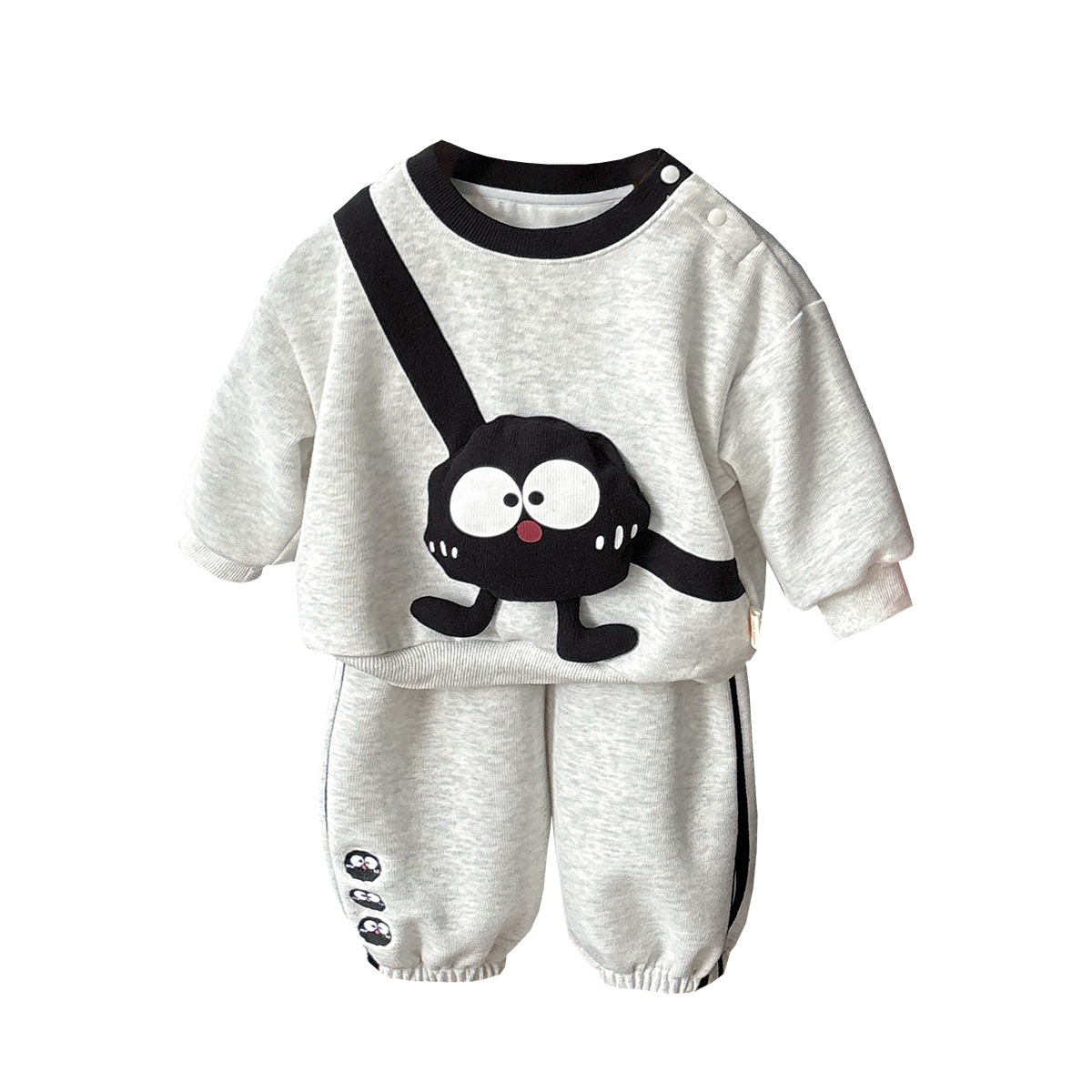 106059819@qq.com Infant Toddler Aumn Ofit Boys, Korean-style Stylish A-class Two-piece Set, Baby Ins Sweatshirt And Pants For Going_voghion.com