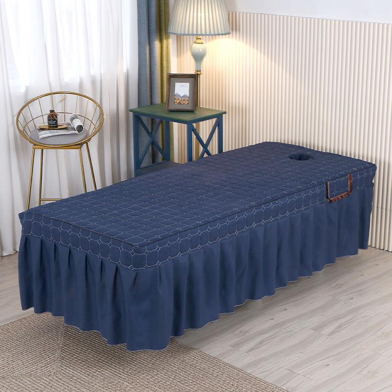 두껍게 브러싱 처리된 미끄럼 방지 네이비 블루