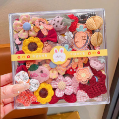 婴幼儿软萌全包布刘海夹儿童发饰宝宝汗毛夹不伤发可爱头饰夹子