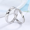 S925 Sterling Silver Lovers money Ring marry Jinsheng Ring a pair A small minority design Forefinger wedding ring