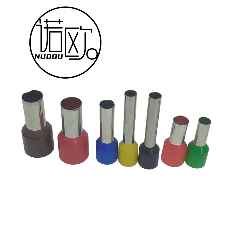 Tube type pre-insulated terminal block VE brass tinned cold pressed bare end tube type ear copper nose wire ear wire nose