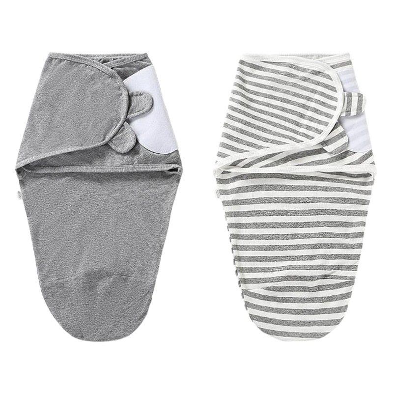 ベビーおくるみ 新生児寝袋 おくるみタオル 恐怖防止ラップタオル 純綿2点セット 四季通用 0-6ヶ月 ソフト