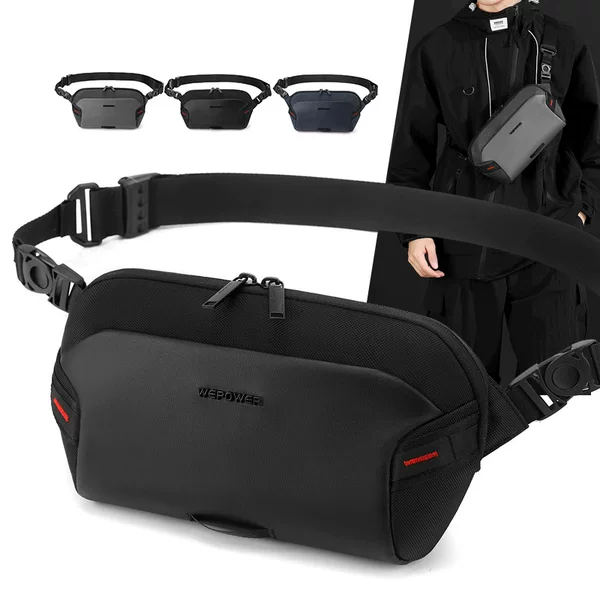 Wepower's New Trendy Brand Fashion Shoulder Crossbody Bag, Casual Travel and Commuting Waist Bag, Outdoor Portable Chest Bag