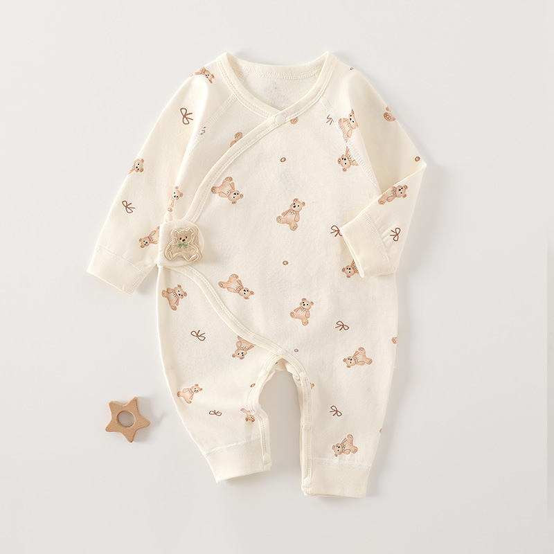 Newborn Baby Cotton Clothes, Autum Thin Long-Sleeved Butterfly Clothes, Rompers, Baby Girl's Spring and Autum Clothes, Boneless Pure Cotton