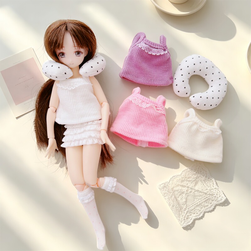【Azone Light Nightmare Twins Ob24/22】Polka Dot Socks, Camisole, Sweet Camisole Shirt for Dolls 【Azone Light Nightmare Twins Ob24/22】Polka Dot Socks, Camisole, Sweet Camisole Shirt for Dolls