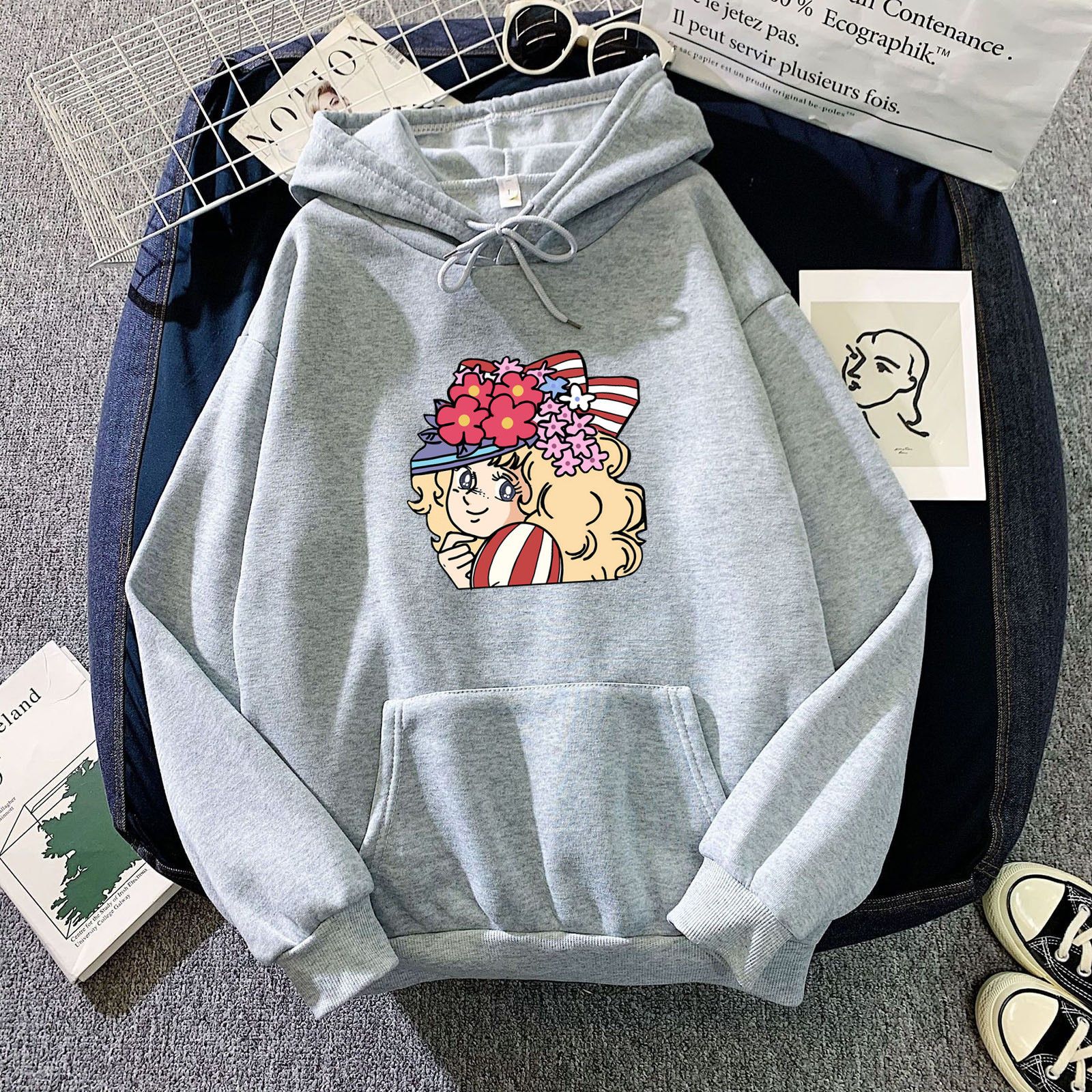 Candy Candy Hoodie Women Fashion Kawaii Anime Harajuku