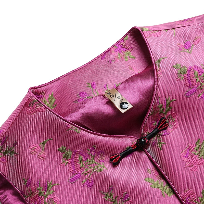 2025 китайский стиль жилет весной новый жаккардовый жилет без рукавов топ темперамент