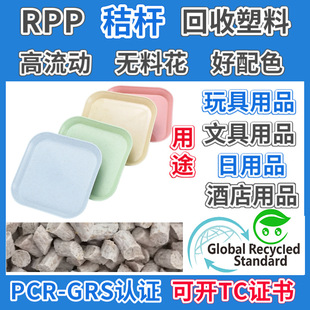Dinner plate RPP straw material GRS certified tableware special wheat straw RPP plant fiber plastic particles