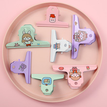 彩色大小山形夹马卡龙色强力夹加厚票据文件钢夹办公收纳夹不锈钢