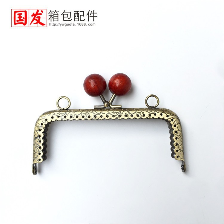 12.5CM cuadrado gran pozo dragón y flor de fenotigo encaje de madera oro 20mm madera maciza color tronco   El 0365 - GT