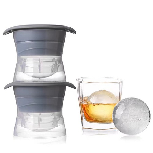 Beige large ice ball ice maker mold whiskey frozen round ice cube spherical ice tray ice mold artifact home storage