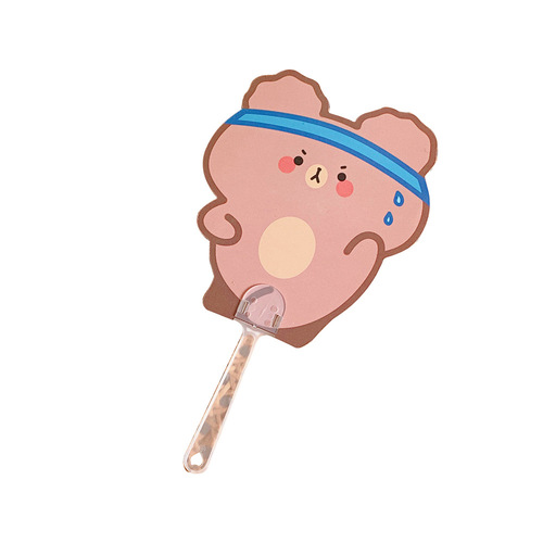 Original cartoon small fan summer cute advertising fan mini handle fan portable plastic fan hand fan new