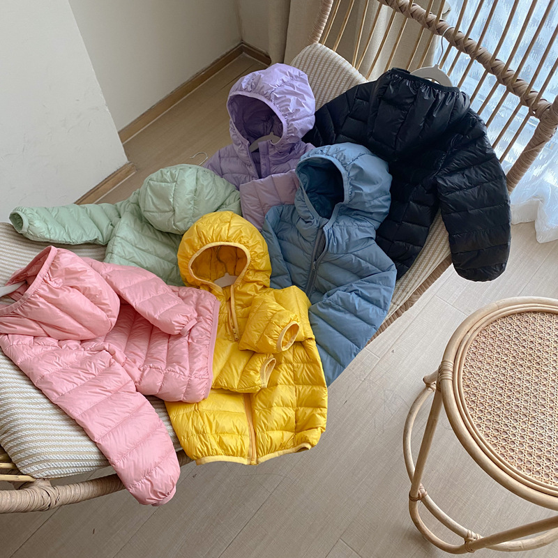 儿童轻薄款羽绒服短款男女童中大童宝宝2024秋冬装新品洋厂家直销