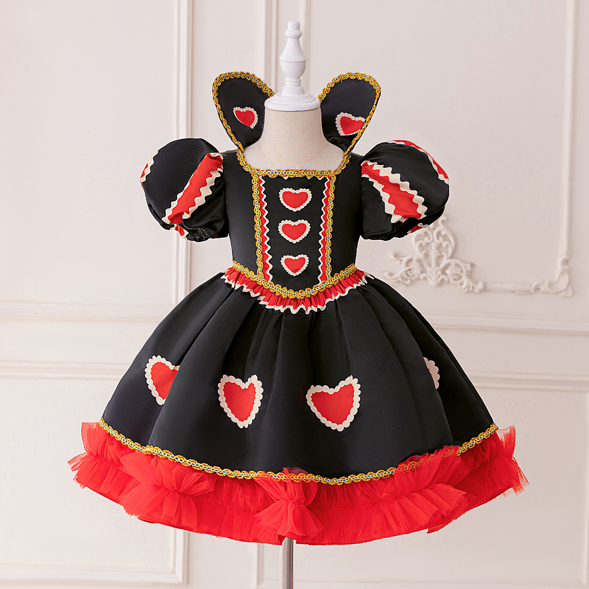 Halloween Heart Queen Chicken Chicken Collar Princesa Ropa de Niños Ropa de Niñas Ropa de Cos image 2