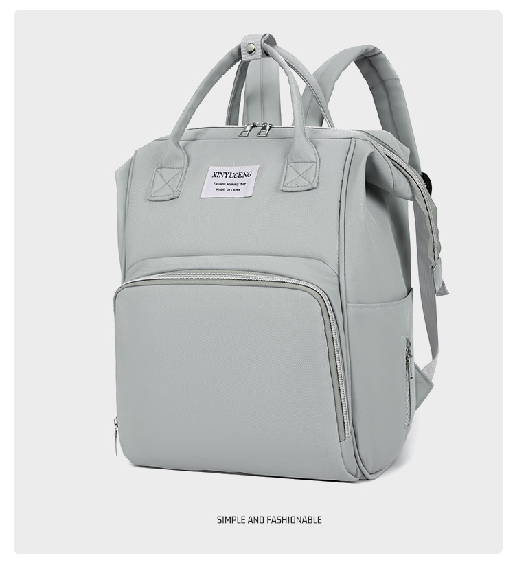 Solid-color lightweight mom bag, a backpack for taking kids out, multi-functional large-capacity mother and baby bag for girls undefined