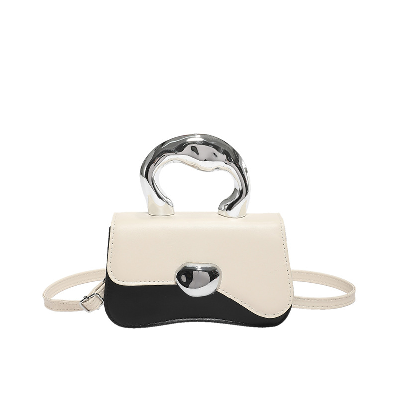 Color de empalme de caramelo 2024 verano nuevo estilo de moda simple ocio estilo extranjero bolso de hombro inclinado bolso de mujer