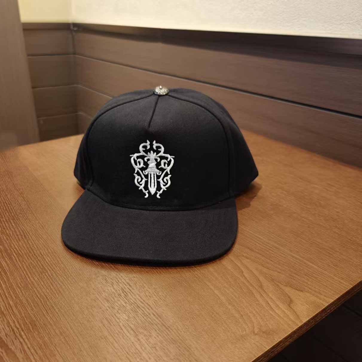 Sombrero para el sol CH Cro de verano para parejas nuevas de moda americana, sombrero de hip-hop de ala plana bordado a la moda ~ sombrero de malla de béisbol