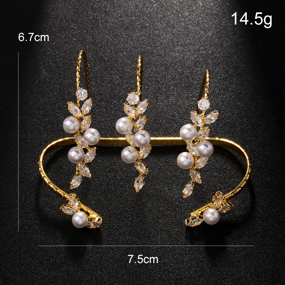 Brazalete de zircón de hoja caliente transfronteriza de moda europea y americana Brazalete de lujo accesorios brazalete de mujer