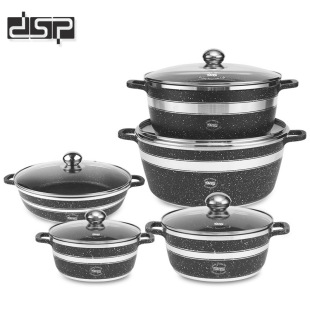 Dsp Dan Song Cookware Set Non-Stick Pan Household Five-Piece Kitchen Frying Pan Full Set for Gas and Induction Cookers