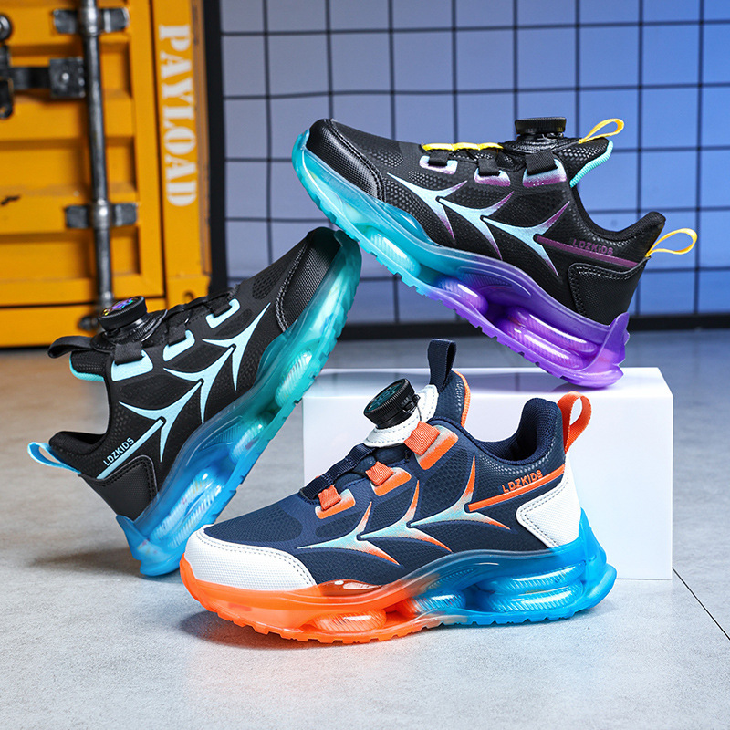 Åndbare basketballsko til drenge med spænde_voghion.com