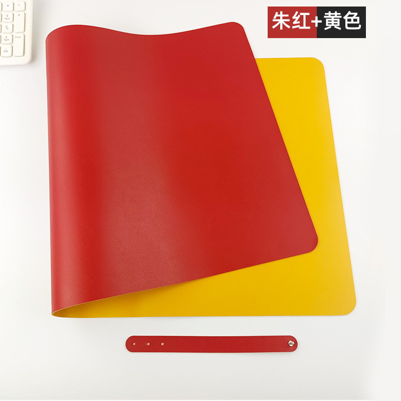 Alfombrilla de ratón de cuero de doble cara almohadilla de escritura de computadora de escritorio de la Oficina Creativa de gran tamaño almohadilla de ratón impermeable de cuero de la PU al por mayor