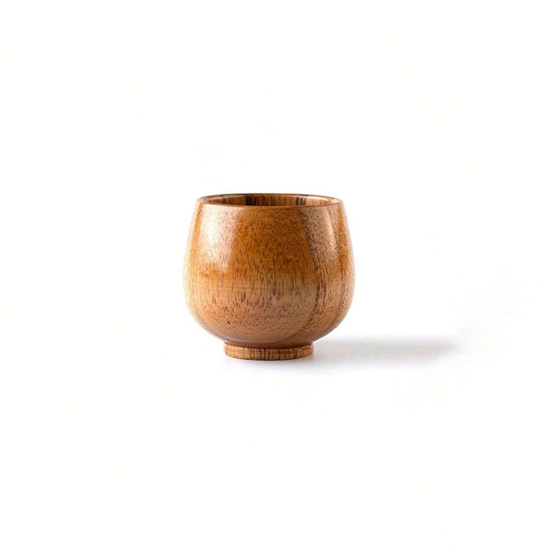 Fuente de origen de madera creativa taza de madera protección del medio ambiente taza japonesa anti-escaldado taza de agua de madera sólida en stock al por mayor gran cantidad de descuento
