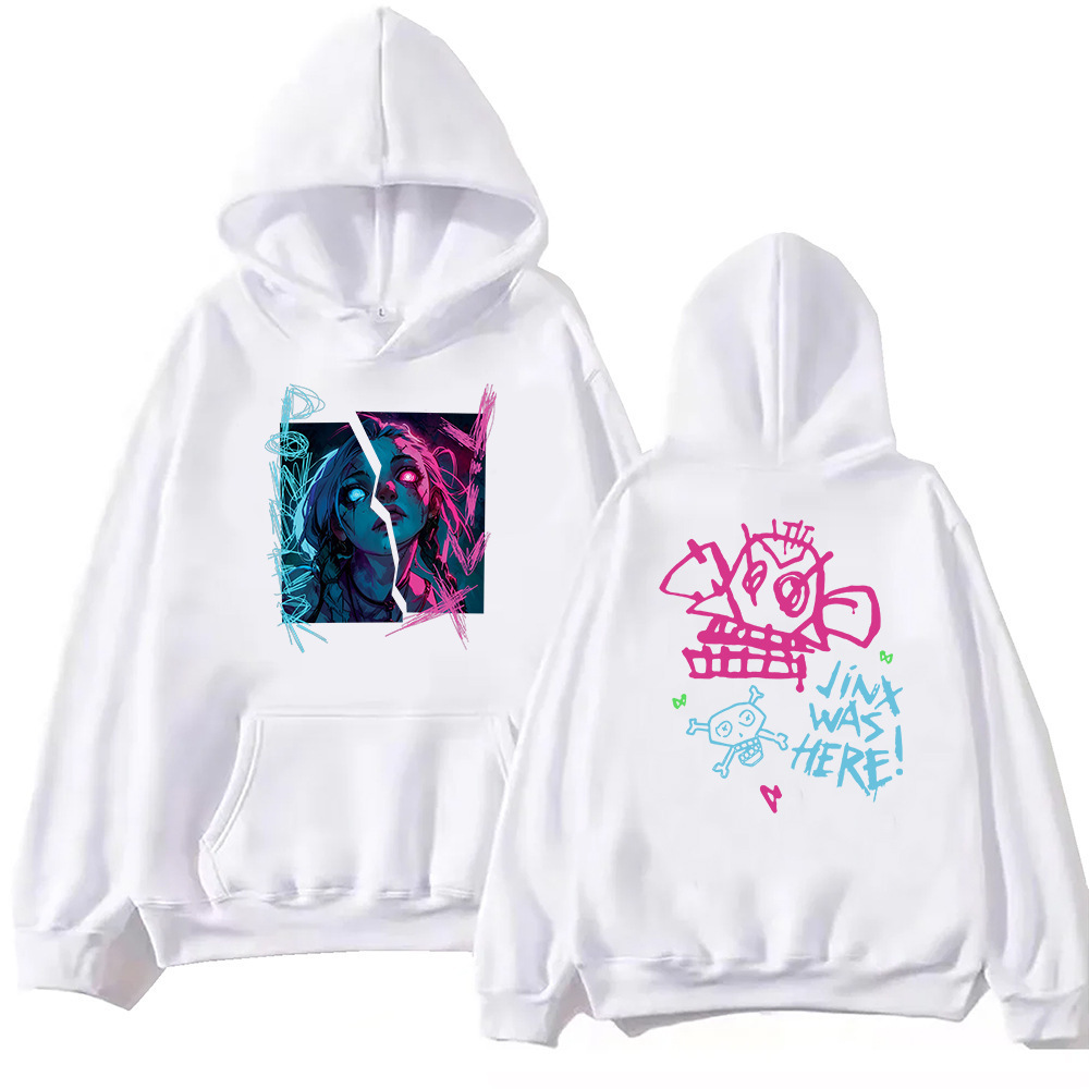 Arcane Broken Jinx Graffiti Art Hoodie Harajuku Pullover Top