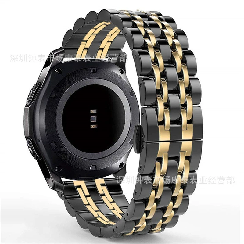 Подходит для Samsung Watch Galaxy Watch7/6/5 Huawei GT4 Seven-бусина нержавеющая сталь с металлом умные часы