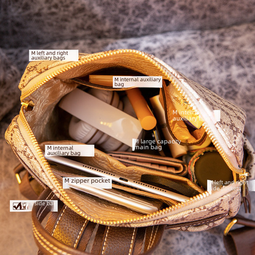 Leather Double Shoulder Bag for Women, 2024 New Arrival Korean Style Fashionable and Versatile Trendy Lady Backpack Hip Brand Large Capacity