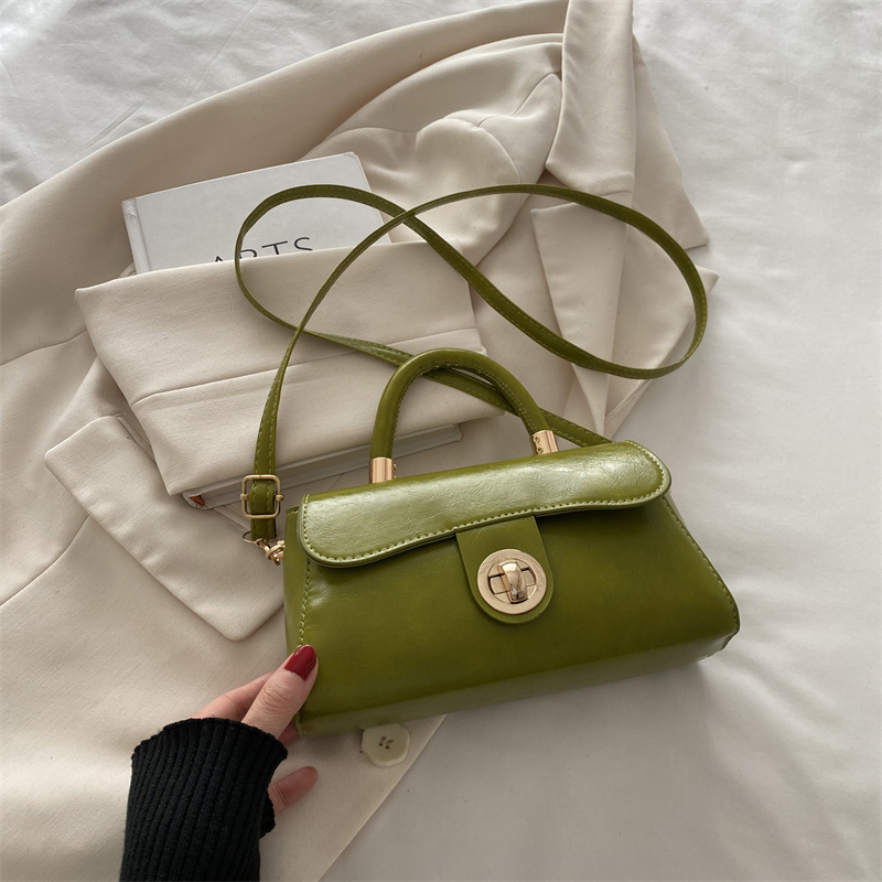 Retro simple bolso de mujer 2024 otoño invierno nuevo bolso de mano cuadrado de estilo exterior versátil alta textura mochila