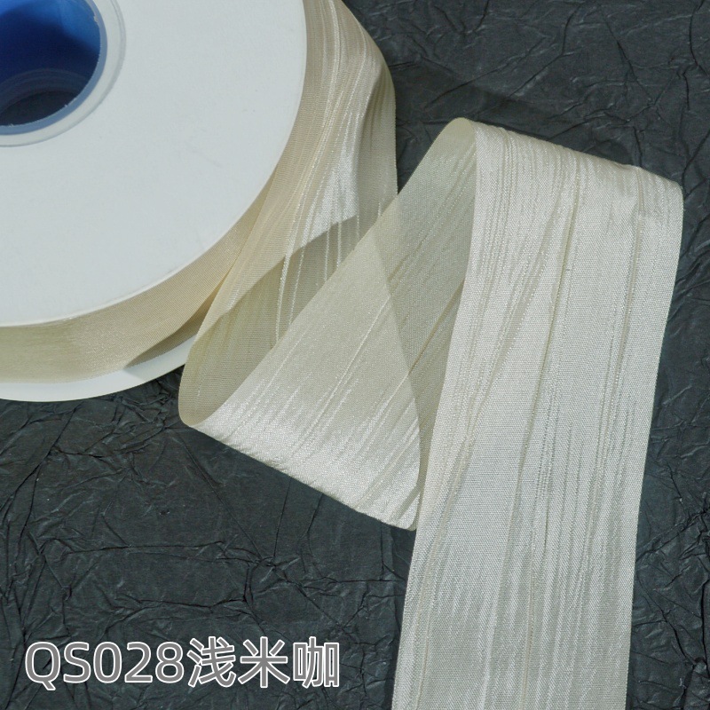 Impresión de la cinta arco regalo cuerda cinta plisada coreana accesorios de embalaje en stock al por mayor Corea del Sur cinta de poliéster