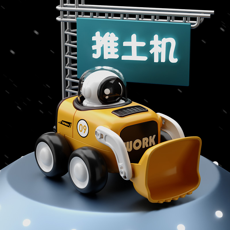 Transfronterizo especial para el vehículo de Ingeniería Espacial infantil presionando la inercia del coche astronauta mini excavadora regalo para niños