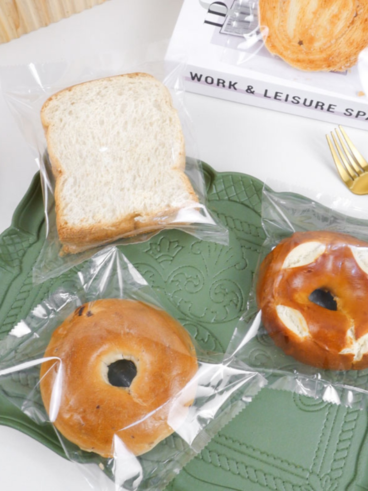 Bolsa de sellado de máquina de pan de tostada de rebanada, bolsa de embalaje transparente de Begosikang, bolsa de mariposa de torta de crispeto, bolsa de crispeto de nieve de laesina