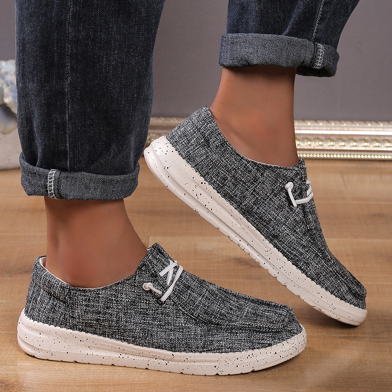 Cross-border Xiyin Best-selling Large-size Canvas Casual Shoes For Men, Canvas Men Loafers_vogvips.com