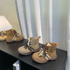 儿童皮靴2025秋季新款男童中筒防滑马丁靴女童时尚百搭学生短筒靴