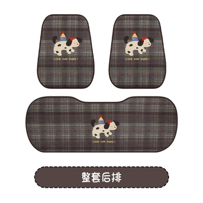 Crayon Dog Car Seat Cushion, Suitable: Seat cushion, seat cover - blue-and-gray-crayon-dog-three-piece-set-in-the-back-row