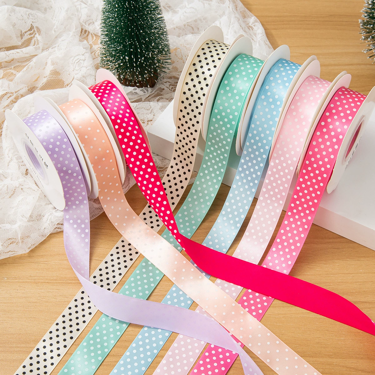 Children's hair accessory handmade with bow, polyester, DIY