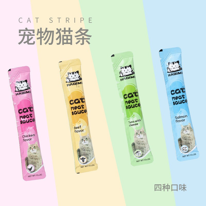 Gatos jóvenes ganan peso, mejillas de cabello, atún, bacalao, barras de gato al por mayor, alimentos húmedos para gatos, bocadillos para mascotas, nutrición, alimentos para gatos al por mayor, en stock