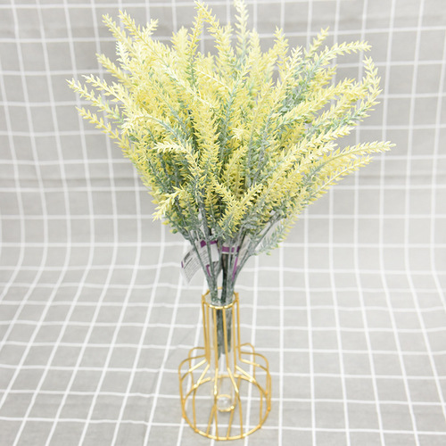 Simulated velvet lavender wedding country-style decorative flowers with long stems artificial plastic fuzzy lavender bunches