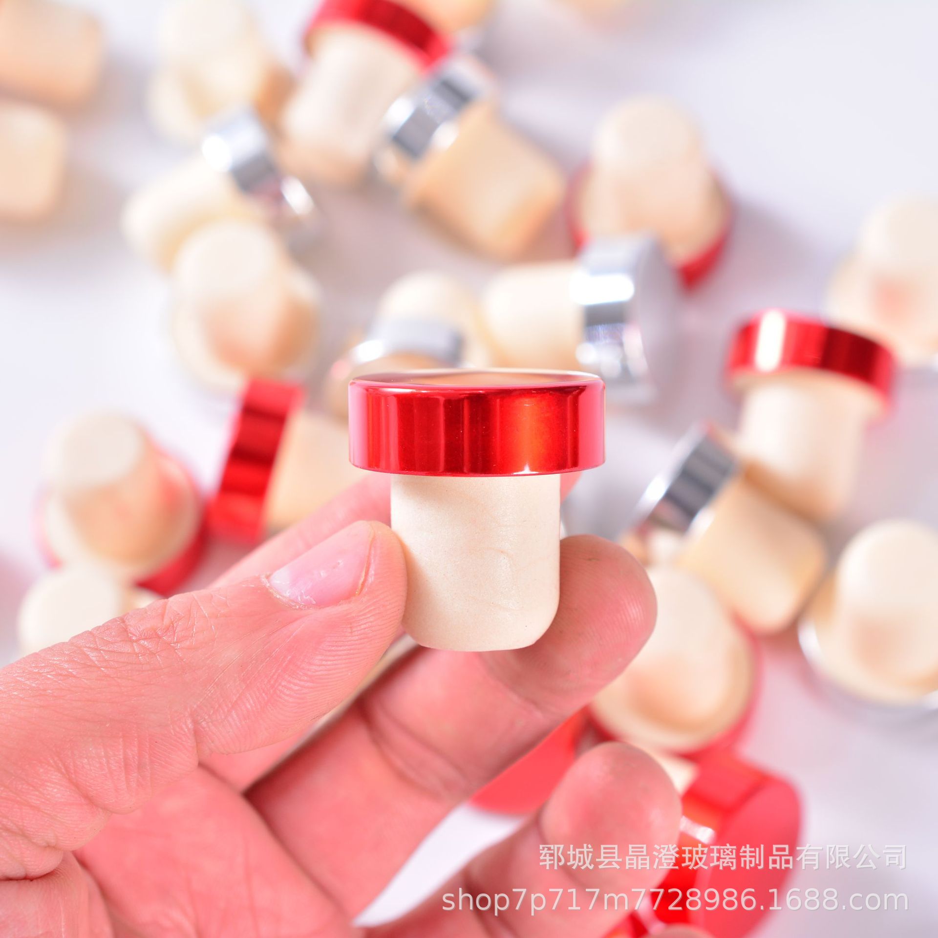 工厂现货供应玻璃瓶彩色木塞T型橡胶软木塞酒瓶葡萄酒瓶密封木塞