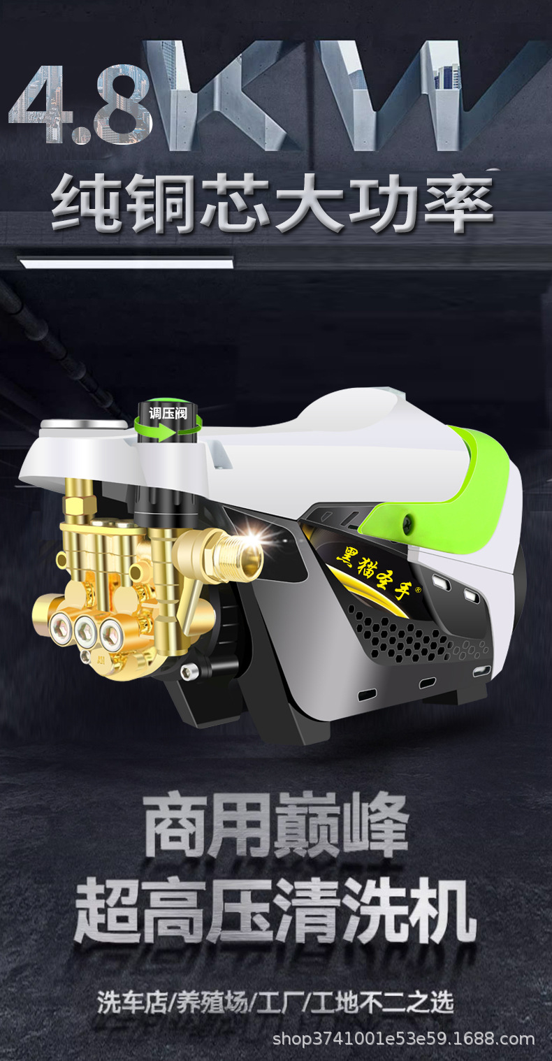 Factory Wholesale 220V Cleaning Machine Small Household Multi-Functional Portable Car Beauty Care High-Pressure Car Washing Machine