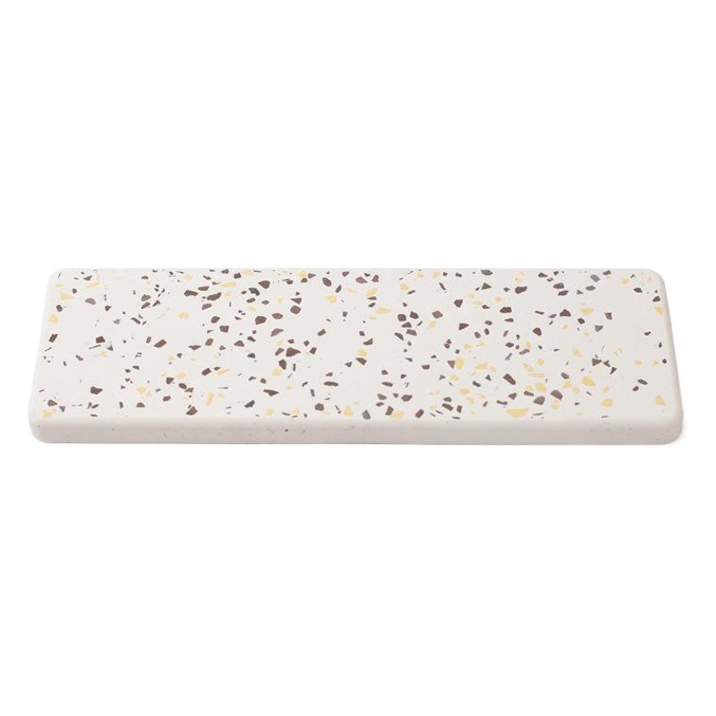 Factory wholesale diatomite terrazzo storage rack humidity absorbent storage soap holder toothbrush absorbent wash pad customization