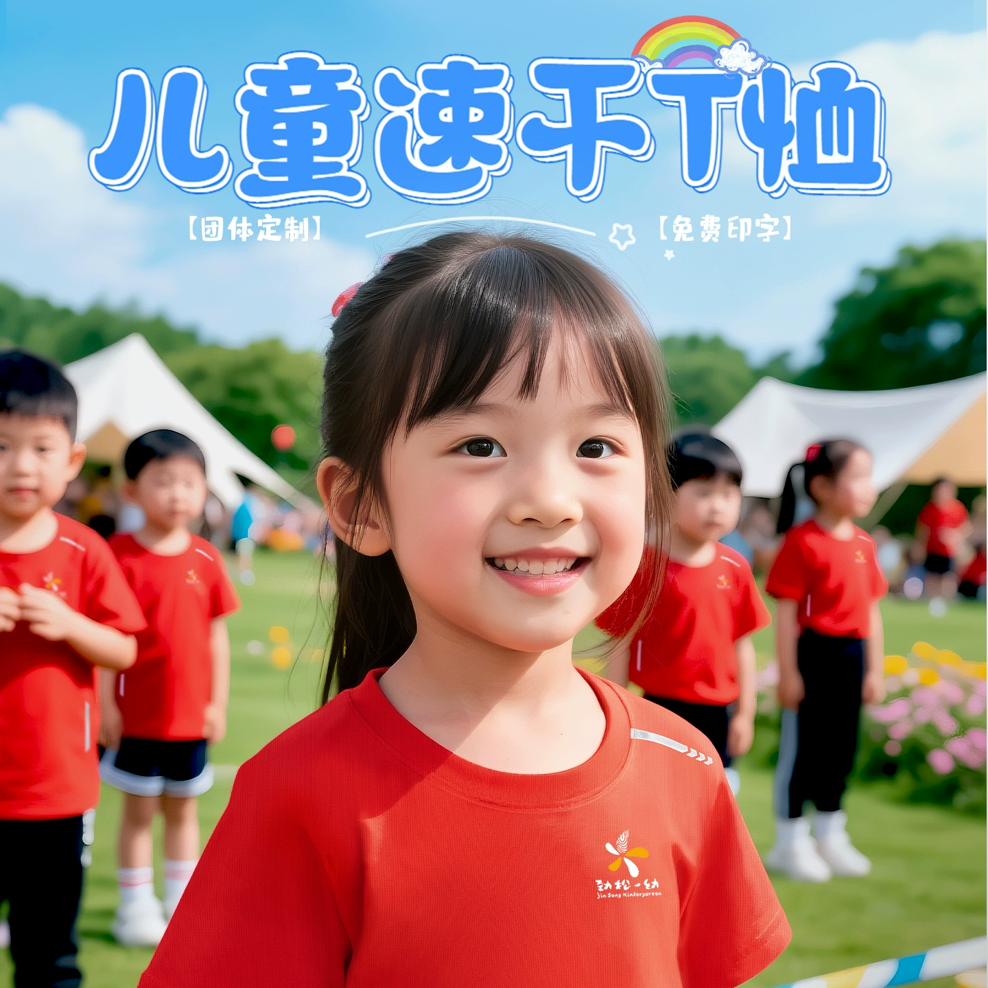 Детская быстросохнущая футболка, индивидуальная семейная одежда, летний лагерь, ученики начальной школы, спортивные встречи, детский сад, с короткими рукавами и принтом логотипа