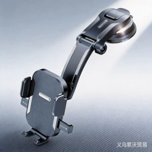 Car Automatic Lock Fixed Suction Cup Mobile Phone Holder Rotating Adjustment Front Glass Navigation Holder Wholesale