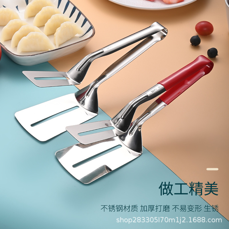 Pescado frito de acero inoxidable 304, clip anti-escaldado, pala de pescado, artefacto de pescado frito, espátula de clip antiadherente, bistec, espátula de cocina casera