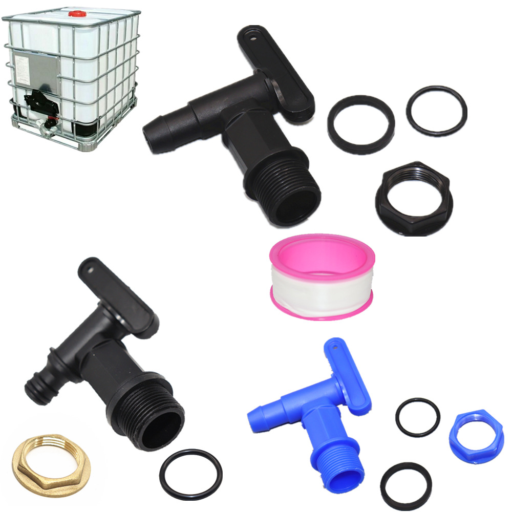 IBC Ton barril S60 * 6 Ton barril accesorios Ton barril jardín pequeña boquilla conjunta cubo conector grifo boquilla de agua