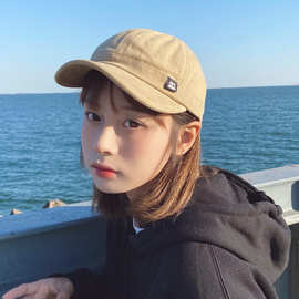 日系复古短檐软顶鸭舌帽子男女士街头嘻哈棒球帽百搭潮ins同款